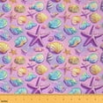 thumbnail image 1 of jejeloiu Colorful Starfish Seahorse Fabric by the Yard 5 Yards,Watercolor Ocean Fabric for Sewing,Sea Sealife Home Decor Fabric by the Yard For Child,Super Cozy Room Decor, 1 of 6