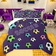 thumbnail image 1 of jejeloiu Colorfull Soccer Bedding Comforter Set,Football Sport Game Twin Comforter Sets,Teens Ball Lovers Bedding Set For Girls Boys,Luxury Bedroom Decor,2pcs, 1 of 8