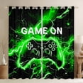 thumbnail image 1 of jejeloiu Console Game Lovers Black Out Curtains,Green Black Gamepad Curtains Pack of 2 (42x63 Each),Modern Video Games Bedroom Curtains For Boys Teens,Ultra Soft Home Decor, 1 of 6
