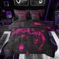 thumbnail image 1 of jejeloiu Console Gamer Gaming 7pcs Bedding Comforter Set,Cmodern Video Games Queen Bedding Sets,Pink Black Queen Sheet Sets For Boys Teens,Ultra Soft Home Decor Reversible, 1 of 8