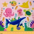 thumbnail image 1 of jejeloiu Coral Shark Seahors Fabric by the Yard 5 Yards,Ocean Theme Fabric for Sewing,Cartoon Animal Home Decor Fabric by the Yard For Girls,Ultra Soft Home Decor, 1 of 6