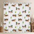 thumbnail image 1 of jejeloiu Country Farm Mallard Blackout Curtains Set of 2 (52x84 Each),White Brown Green Window Curtains For Boys Teens, 1 of 6