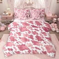 thumbnail image 1 of jejeloiu Country Farmhouse 7pcs Bedding Comforter Set,Retro Camouflage Print Queen Bedding Sets,Pink White Queen Sheet Sets For Teens,Breathable Home Decor Reversible, 1 of 8