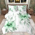 thumbnail image 1 of jejeloiu Country Floral 7-Piece Bedding Comforter Set,Rustic Plant Leaves King Bedding Sets,Green White Bed Sheets For Girls Teens,Luxury Bedroom Decor Reversible, 1 of 8