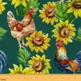 thumbnail image 1 of jejeloiu Country Flower Sunflower Fabric by the Yard 3 Yards,Farm Animal Chicken Sewing Fabric,Yellow Green Fabric for Sewing,Breathable Home Decor, 1 of 6