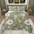 thumbnail image 1 of jejeloiu Country Flowers Bedding Comforter Set,Botanical Plants Theme Twin Comforter Sets,Green White Bedding Set For Girls,Ultra Soft Home Decor Reversible,2-Piece, 1 of 8