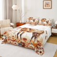 thumbnail image 1 of jejeloiu Countryside Floral Full Size Sheets,Farm Animal Horse Bed Sheets For Boys Teens 4-Piece, 1 of 7