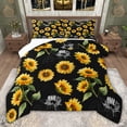 thumbnail image 1 of jejeloiu Countryside Floral Sunflower Twin Comforter Sets,Rustic Plant Floral Bedding Set For Adults 2pcs, 1 of 8