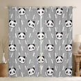 thumbnail image 1 of jejeloiu Cute Animal Blackout Curtains Set of 2 (52x84 Each),Kawaii Zoo Panda Window Curtains,Gray White Black Curtains and Drapes For Kids,Microfiber Bedroom Decor, 1 of 6