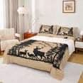 thumbnail image 1 of jejeloiu Cute Animal Deer Full Size Sheets,Natural Landscape Mountain Bed Sheets For Boys Kids 4pcs, 1 of 7