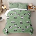 thumbnail image 1 of jejeloiu Cute Animals Bed Spread Queen Kids,Kawaii Print Queen Coverlet Set For Girls,3pcs, 1 of 7