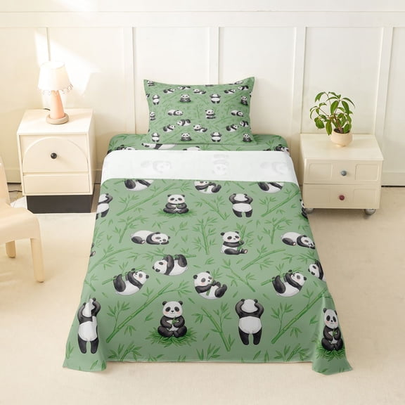 jejeloiu Cute Animals Twin Sheet Sets Kids,Kawaii Print Bedding For Girls,3pcs