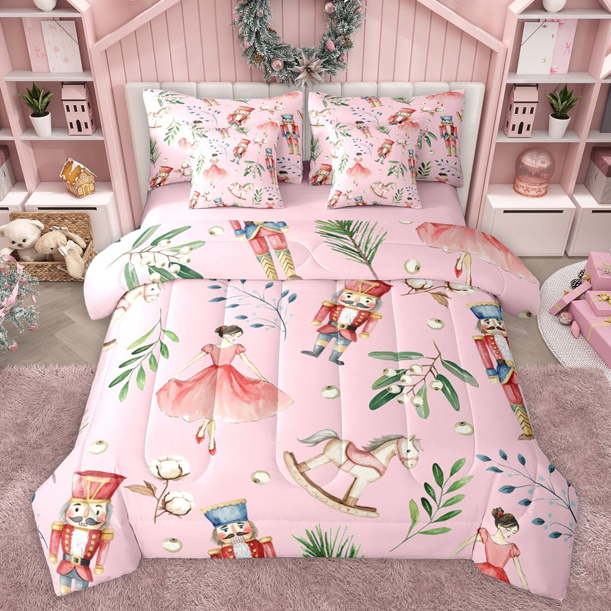 Jejeloiu Girls Ballet Bed Sheets Set Full Size Ballerina Sheet Set G