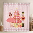 thumbnail image 1 of jejeloiu Cute Ballet Princess Blackout Curtains Set of 2 (52x84 Each),Chic Xmas Tree Window Curtains,Christmas Nutcraker Soldier Curtains and Drapes For Teens,Ultra Soft Home Decor, 1 of 6