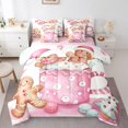 thumbnail image 1 of jejeloiu Cute Biscuit Twin Bedding Sets 7-Piece,Marry Christmas Dessert Bedding Comforter Set,Happy New Year Sheet Sets For Child,Microfiber Bedroom Decor Reversible, 1 of 8