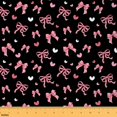thumbnail image 1 of jejeloiu Cute Bow Loves Fabric by the Yard 5 Yards,Cartoon Bowtie Bow Fabric for Sewing,Pink Black Home Decor Fabric by the Yard For Girls,Ultra Soft Home Decor, 1 of 6