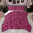thumbnail image 1 of jejeloiu Cute Bow Tie Bedding Comforter Set,Cartoon Cheetah Pattern Twin Comforter Sets,Pink Black Leopard Bedding Set For Adults,Ultra Soft Home Decor Reversible,2pcs, 1 of 8