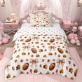 thumbnail image 1 of jejeloiu Cute Bowknot Bow Twin Comforter Sets,American Rugby Football Bedding Set For Girls Kids Reversible 2 Pieces, 1 of 7