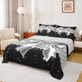 thumbnail image 1 of jejeloiu Cute Bowknot Twin Sheet Set,Kawaii Silver Diamond,Breathable Decor For Kids,3-Piece, 1 of 7