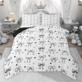 thumbnail image 1 of jejeloiu Cute Bows Bowtie Queen Comforter Set,Black White Bedding Comforter Set For Bowknot Lover Reversible 3 Pieces, 1 of 7