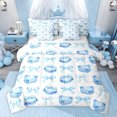 thumbnail image 1 of jejeloiu Cute Bowtie Bow 7-Piece Bedding Comforter Set,Kawaii Cake Dessert King Bedding Sets For Girls Kids Reversible, 1 of 8