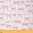 thumbnail image 1 of jejeloiu Cute Bowtie Fabric by the Yard 1 Yard,Retro Bow Knot Home Decor Fabric by the Yard,Princess Pink White Sewing Fabric For Girls,Microfiber Bedroom Decor, 1 of 6