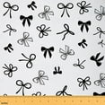 thumbnail image 1 of jejeloiu Cute Bowtie Fabric by the Yard 2 Yards,Cartoon Bowknot Room Decor Fabric by the Yard,Black White Fabric for Sewing For Girls,Microfiber Bedroom Decor, 1 of 6