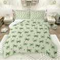 thumbnail image 1 of jejeloiu Cute Bowtie Ribbon Bedding Comforter Set,Cartoon Bow Knot Twin Comforter Sets,Green Loves Dot Bedding Set For Girls,Super Cozy Room Decor Reversible,2-Piece, 1 of 8