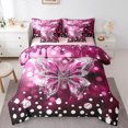 thumbnail image 1 of jejeloiu Cute Butterflies 7 Pieces Bedding Comforter Set,Chic Moth Full Bedding Set,Sliver Pink Diamond Fitted Sheet Flat Sheet For Girls,Ultra Soft Home Decor Reversible, 1 of 8