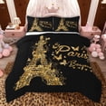 thumbnail image 1 of jejeloiu Cute Butterflies Twin Comforter Sets,Gold Eiffel Tower Bedding Set For Adults Reversible 2pcs, 1 of 8