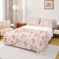 thumbnail image 1 of jejeloiu Cute Capybara Full Size Sheets,Pink Cherry Blossom Bed Sheets,Kawaii Flowers Floral Sheet Sets For Girls Boys,Luxury Bedroom Decor,4 Pieces, 1 of 7