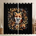 thumbnail image 1 of jejeloiu Cute Cartoon Fox Blackout Curtains,Colorful Rustic Flower Curtains Pack of 2 (38x45 Each),Wild Animal Window Curtains For Boys Kids,Breathable Home Decor, 1 of 6