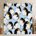 thumbnail image 1 of jejeloiu Cute Cartoon Penguin Black Out Curtains,Ntarctic Wild Animal Curtains Pack of 2 (42x63 Each),White Blue Black Bedroom Curtains For Girls Boys,Microfiber Bedroom Decor, 1 of 6