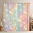 thumbnail image 1 of jejeloiu Cute Cartoon Unicorn Blackout Curtains Set of 2 (52x84 Each),Kawaii Animal Window Curtains For Girls, 1 of 6