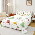 thumbnail image 1 of jejeloiu Cute Christmas Snowmen Twin Sheet Sets,Green Xmas Tree Twin Fitted Sheet,Colorful Snowflake Flat Sheet For Teens,Luxury Bedroom Decor,3 Pieces, 1 of 7