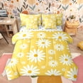 thumbnail image 1 of jejeloiu Cute Daisy 7pcs Bedding Comforter Set,Kawaii Floral Flower Queen Bedding Sets,Orange White Queen Sheet Sets For Girls Kids,Super Cozy Room Decor Reversible, 1 of 8