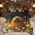 thumbnail image 1 of jejeloiu Cute Daisy Floral 7-Piece Bedding Comforter Set,Brown Capybara Kapibra King Bedding Sets,Rustic Plant Bed Sheets For Boys Girls,Microfiber Bedroom Decor Reversible, 1 of 8