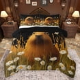 thumbnail image 1 of jejeloiu Cute Daisy Floral Bedding Comforter Set,Brown Capybara Kapibra Twin Comforter Sets,Rustic Plant Bedding Set For Boys Girls,Microfiber Bedroom Decor Reversible,2 Pieces, 1 of 8