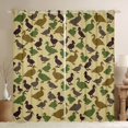 thumbnail image 1 of jejeloiu Cute Duck Animals Black Out Curtains,Green Brown Curtains Pack of 2 (42x63 Each) For Men Women, 1 of 6