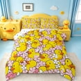 thumbnail image 1 of jejeloiu Cute Duck Bedding Comforter Set,Kawaii Flower Twin Comforter Sets,Pink Yellow Bedding Set For Girls Boys,Breathable Home Decor Reversible,2 Pieces, 1 of 8