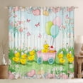 thumbnail image 1 of jejeloiu Cute Duck Black Out Curtains,Colorful Flower Floral Curtains Pack of 2 (42x63 Each),Western Rustic Farmhouse Cabin Bedroom Curtains For Girls Boys,Breathable Home Decor, 1 of 6