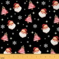 thumbnail image 1 of jejeloiu Cute Father Christmas Fabric by the Yard 1 Yard,Chic Xmas Tree Home Decor Fabric by the Yard,Happy New Year Sewing Fabric For Girls,Luxury Bedroom Decor, 1 of 6