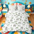 thumbnail image 1 of jejeloiu Cute Fishing Print 7 Pieces Full Size Bedding Sets For Girls,Green Fish Bucket Full Size Bed in a Bag,White Green,Reversible, 1 of 7