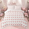 thumbnail image 1 of jejeloiu Cute Flamingo Bedding Comforter Set,Tropical Animal Twin Comforter Sets,White Pink Bedding Set For Boys Girls,Luxury Bedroom Decor Reversible,2-Piece, 1 of 8