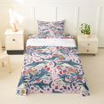 thumbnail image 1 of jejeloiu Cute Floral Shark Print Twin Sheets For Girls,Pastel Ocean Flower Bedding,Pink Blue,3-Piece,1 Fitted Sheet and 1 Pillowcase, 1 of 6
