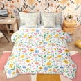 thumbnail image 1 of jejeloiu Cute Flowers Blossom 7pcs Bedding Comforter Set,Colorful Floral Butterflies Queen Bedding Sets,Cartoon Tulip Daisy Queen Sheet Sets For Girls Kids,Breathable Home Decor Reversible, 1 of 8