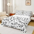thumbnail image 1 of jejeloiu Cute Ghost Twin Sheet Sets,Happy Halloween Twin Fitted Sheet,White Black Flat Sheet For Teens,Ultra Soft Home Decor,3 Pieces, 1 of 7