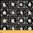 thumbnail image 1 of jejeloiu Cute Halloween Ghost Fabric by the Yard 1 Yard,Retro Boho Print Home Decor Fabric by the Yard,White Black Sewing Fabric For Children,Microfiber Bedroom Decor, 1 of 6