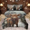 thumbnail image 1 of jejeloiu Cute Highland Cow 7-Piece Twin Bedding Sets,Rustic Farmhouse Cabin Bedding Comforter Set For Boys Girl Reversible, 1 of 8