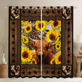 thumbnail image 1 of jejeloiu Cute Highland Cow Blackout Curtains Set of 2 (52x84 Each),Rustic Botanical Sunflower Window Curtains,Brown Leopard Print Curtains and Drapes For Boys Kids,Super Cozy Room Decor, 1 of 6